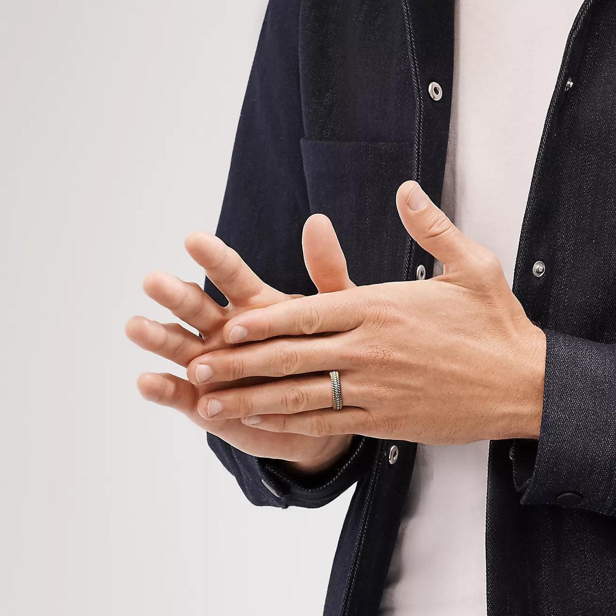 [Resenly Jewelry] ロープ 2連 ゴールド ダイヤモンドリング