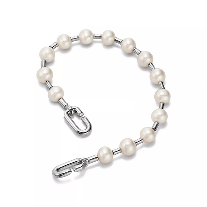 [Resenly Jewelry]PEARL 7-8MM SILVER BRACELET