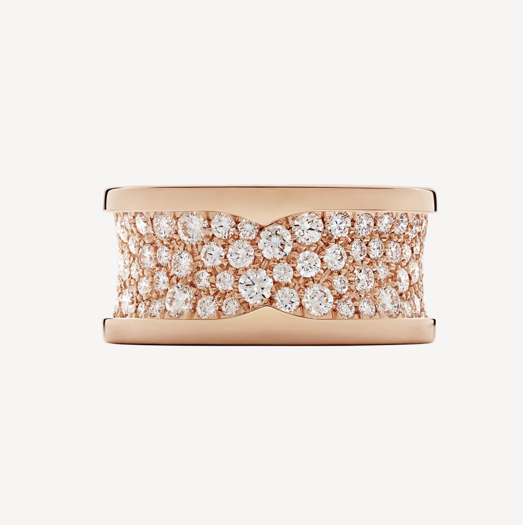 [Resenly Jewelry]ZERO 1 WITH PAVED DIAMONDS ON THE SPIRAL RING