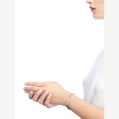 [Resenly Jewelry]ZERO 1 SPIRAL LOGO SILVER BRACELET