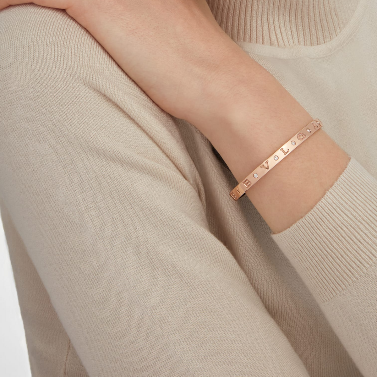 [Resenly Jewelry]ZERO 1 PINK GOLD 12 DIAMONDS BRACELET
