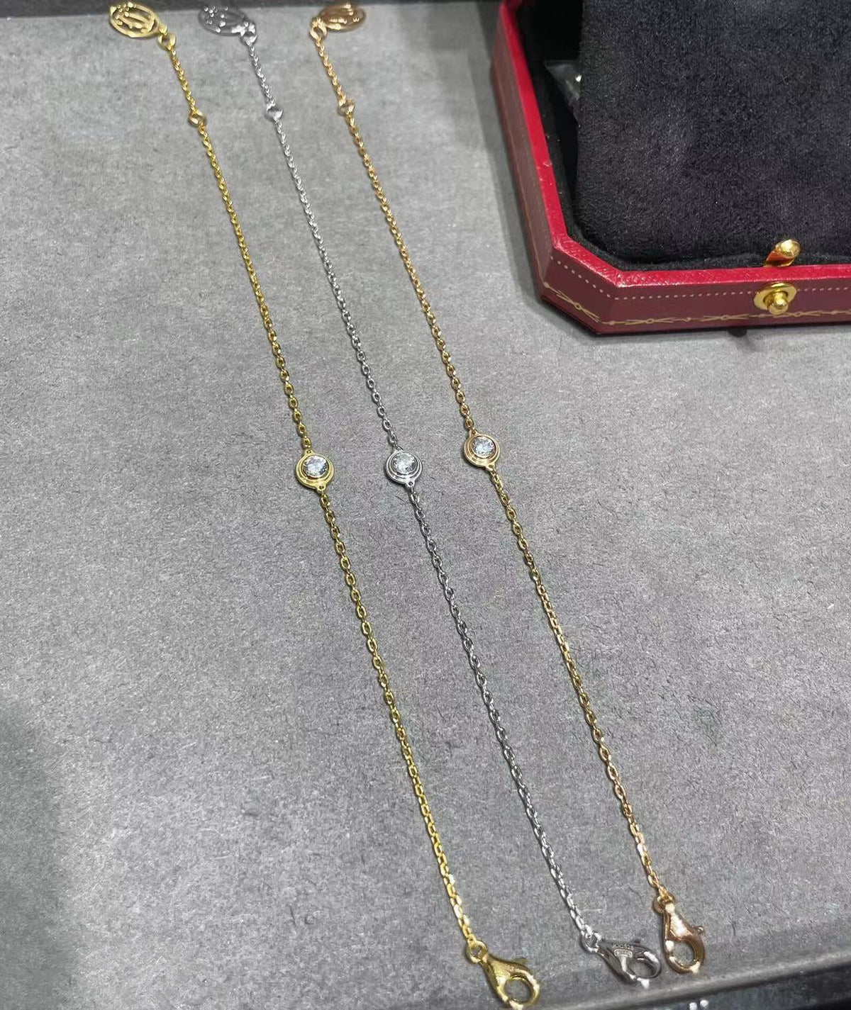 [Resenly Jewelry] ダイヤモンド スターリングシルバー アクアマリン バブルブレスレット