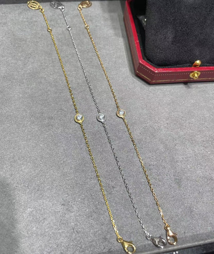 [Resenly Jewelry] ダイヤモンド スターリングシルバー アクアマリン バブルブレスレット