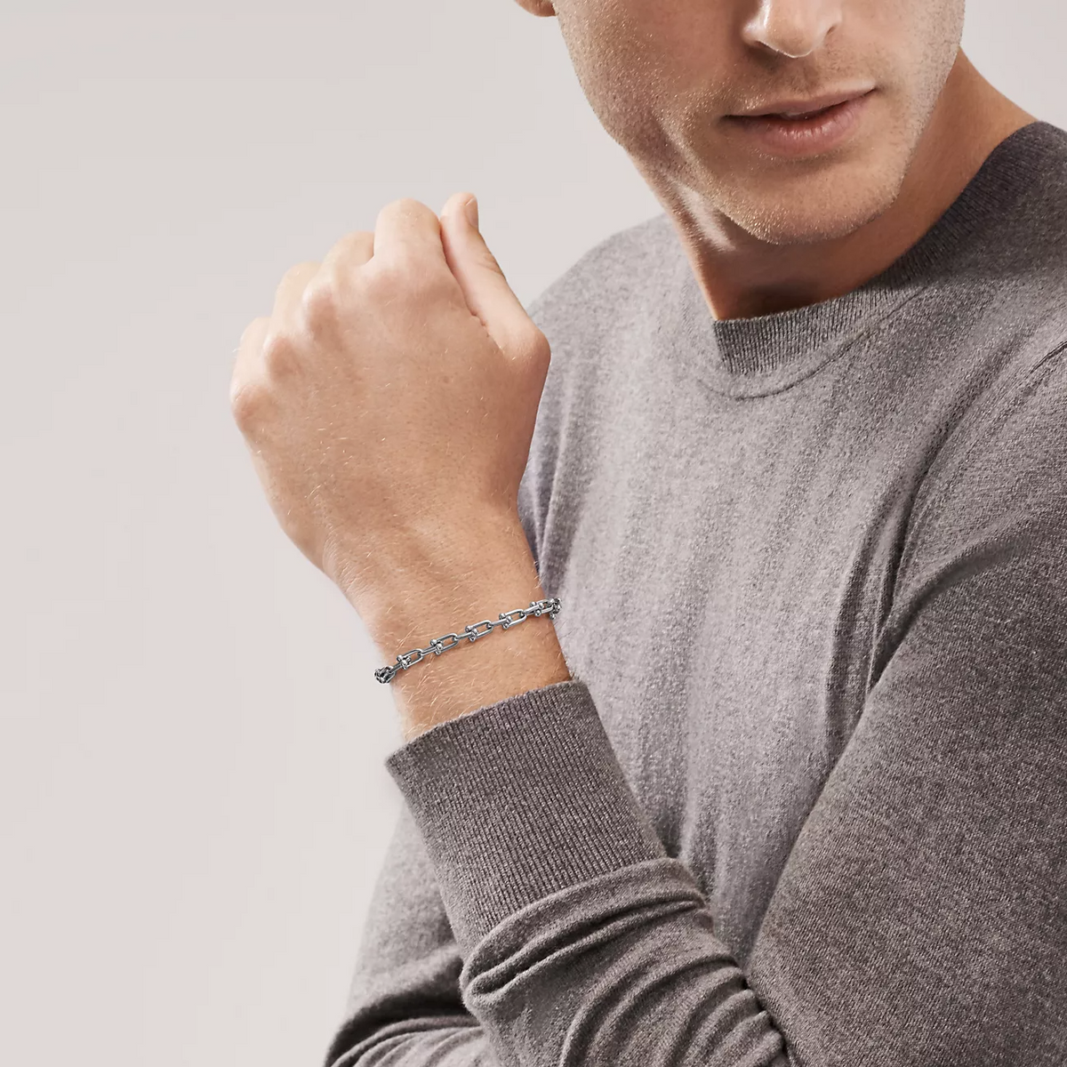 [Resenly Jewelry]HARDWEAR SMALL LINK 26 MOTIF SILVER BRACELET