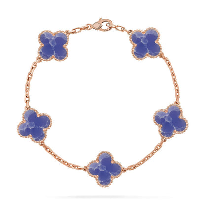 [Resenly Jewelry]CLOVER 5 MOTIF BLUE VEINS BRACELET COLLECTION