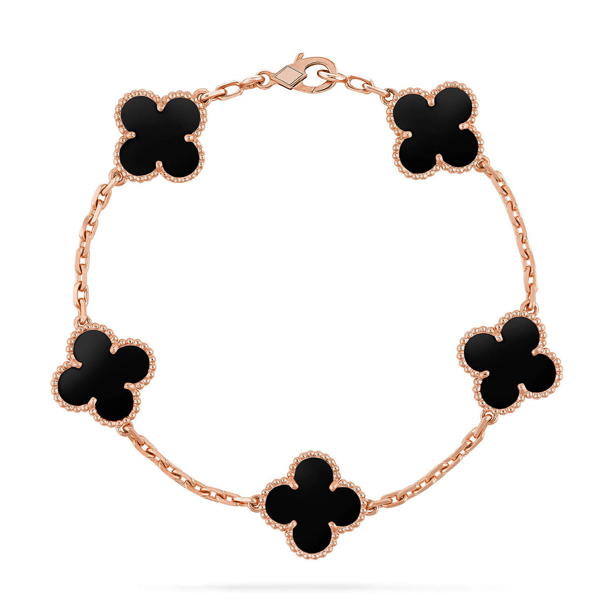 {
  "Resenly Jewelry": "Resenly Jewelry",
  "CLOVER 5 MOTIF ONYXS BRACELET COLLECTION": "クローバー 5モチーフ オニキス ブレスレット コレクション"
}