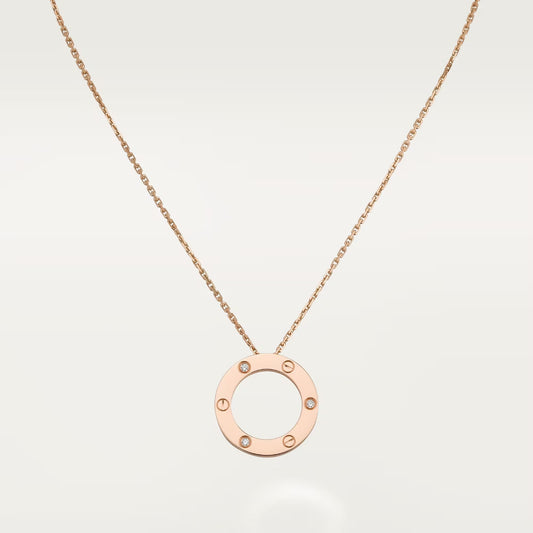 [Resenly Jewelry]LOVE NECKLACE 16MM 3 DIAMONDS