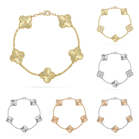 [Resenly Jewelry] CLOVER 5 MOTIF LASER BRACELET COLLECTION