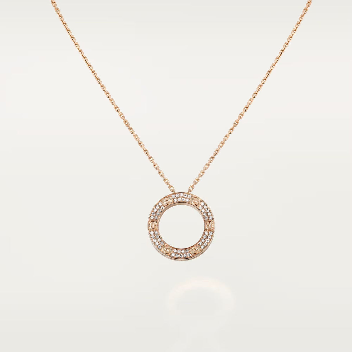 [Resenly Jewelry]LOVE NECKLACE 16MM  FULL DIAMOND