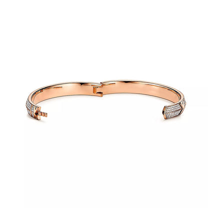 [Resenly Jewelry]ATLAS X PINK GOLD DIAMOND PAVED BRACELET