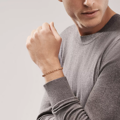 [Resenly Jewelry]HARDWEAR SMALL LINK 26 MOTIF PINK GOLD BRACELET