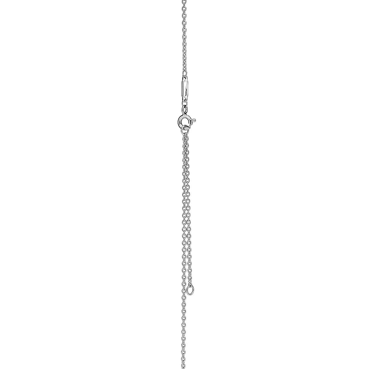 [Resenly Jewelry]KNOT PENDANT SILVER DIAMOND NECKLACE