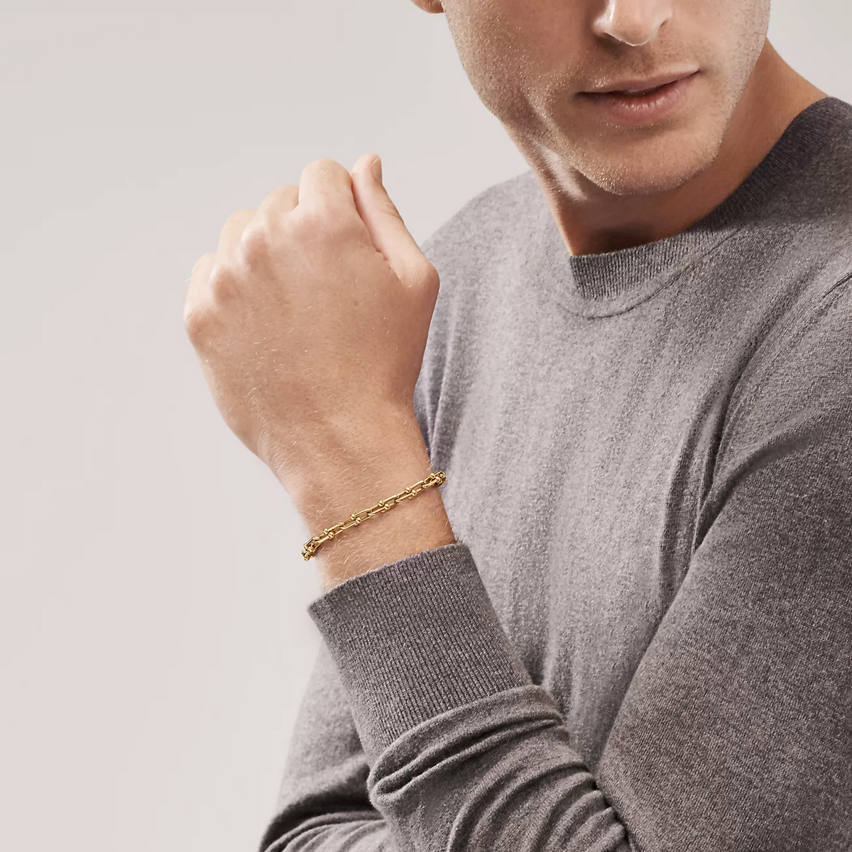[Resenly Jewelry]HARDWEAR SMALL LINK 26 MOTIF GOLD BRACELET