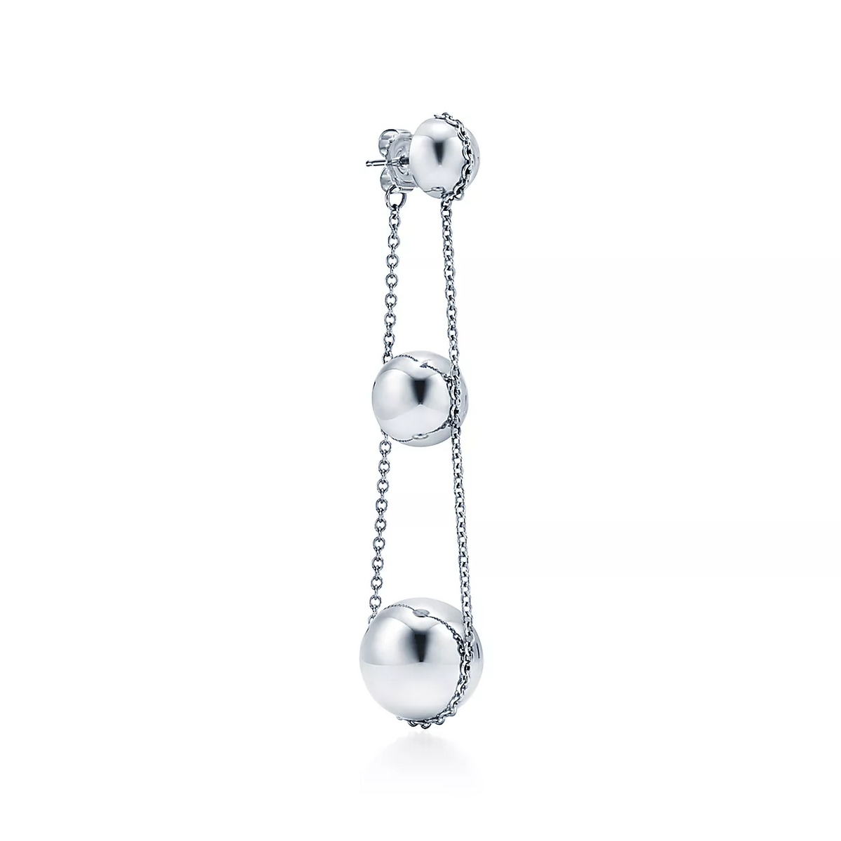 [Resenly Jewelry]TRIPLE DROP SILVER EARRINGS