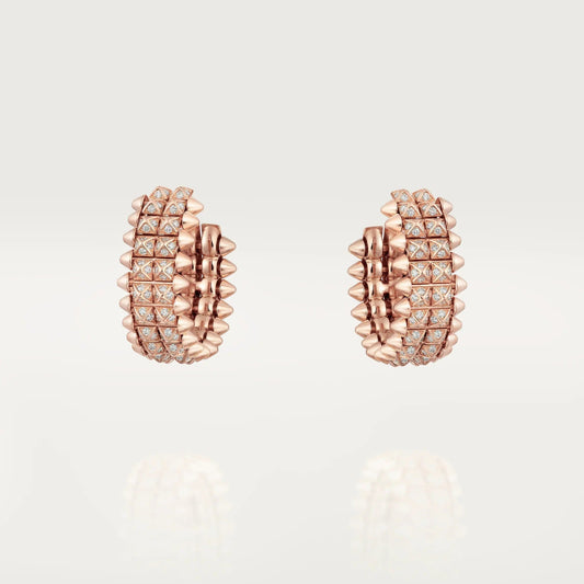 [Resenly Jewelry]CLASH 9.2MM フルダイヤモンド 二連ピアス