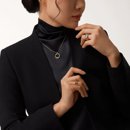[Resenly Jewelry] トリニティ ネックレス、ミディアムモデル、ダイヤモンド
