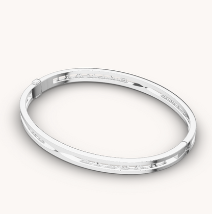 [Resenly Jewelry]ZERO 1 SPIRAL LOGO SILVER BRACELET