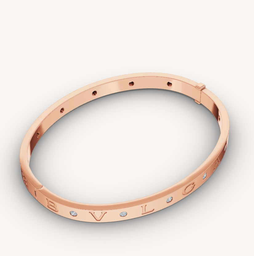 [Resenly Jewelry]ZERO 1 PINK GOLD 12 DIAMONDS BRACELET
