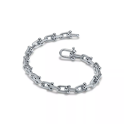 [Resenly Jewelry]HARDWEAR SMALL LINK 26 MOTIF SILVER BRACELET