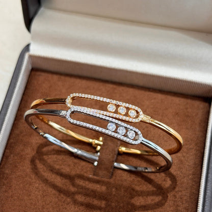 [Resenly Jewelry]Move Pavé Diamond Bangle Bracelet M