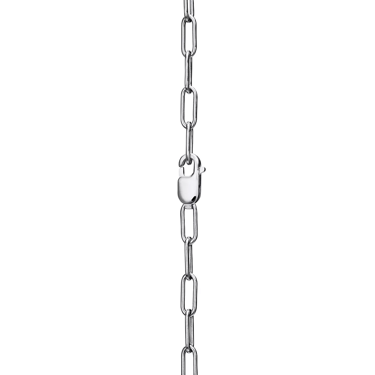 [Resenly Jewelry]LOCK NECKLACE MEDIUM PENDANT SILVER PAVED DIAMONDS