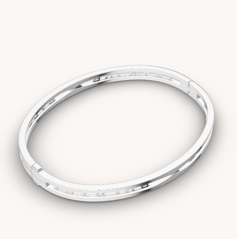 [Resenly Jewelry]ZERO 1 SPIRAL LOGO SILVER BRACELET