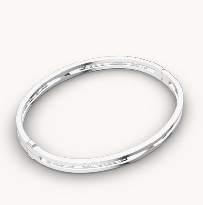 [Resenly Jewelry]ZERO 1 SPIRAL LOGO SILVER BRACELET