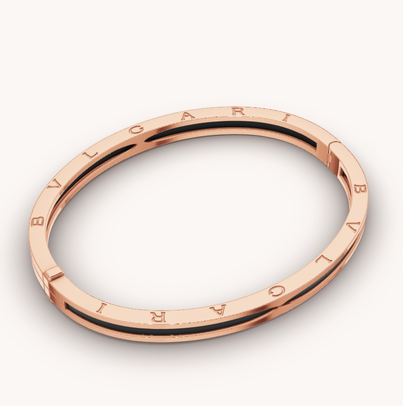 [Resenly Jewelry]ZERO 1 PINK GOLD WITH BLACK CERAMIC BRACELET