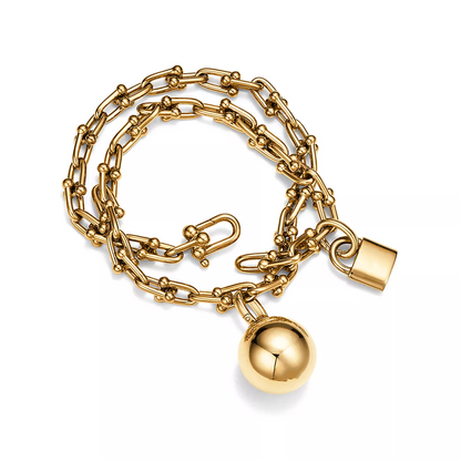 [Resenly Jewelry]HARDWEAR SMALL WRAP GOLD BRACELET