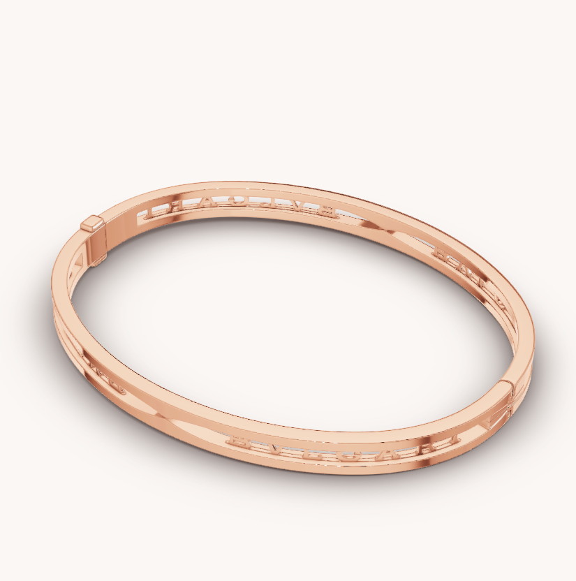 [Resenly Jewelry]ZERO 1 SPIRAL LOGO PINK GOLD BRACELET