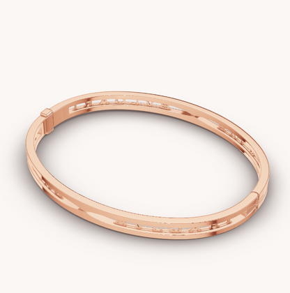 [Resenly Jewelry]ZERO 1 SPIRAL LOGO PINK GOLD BRACELET