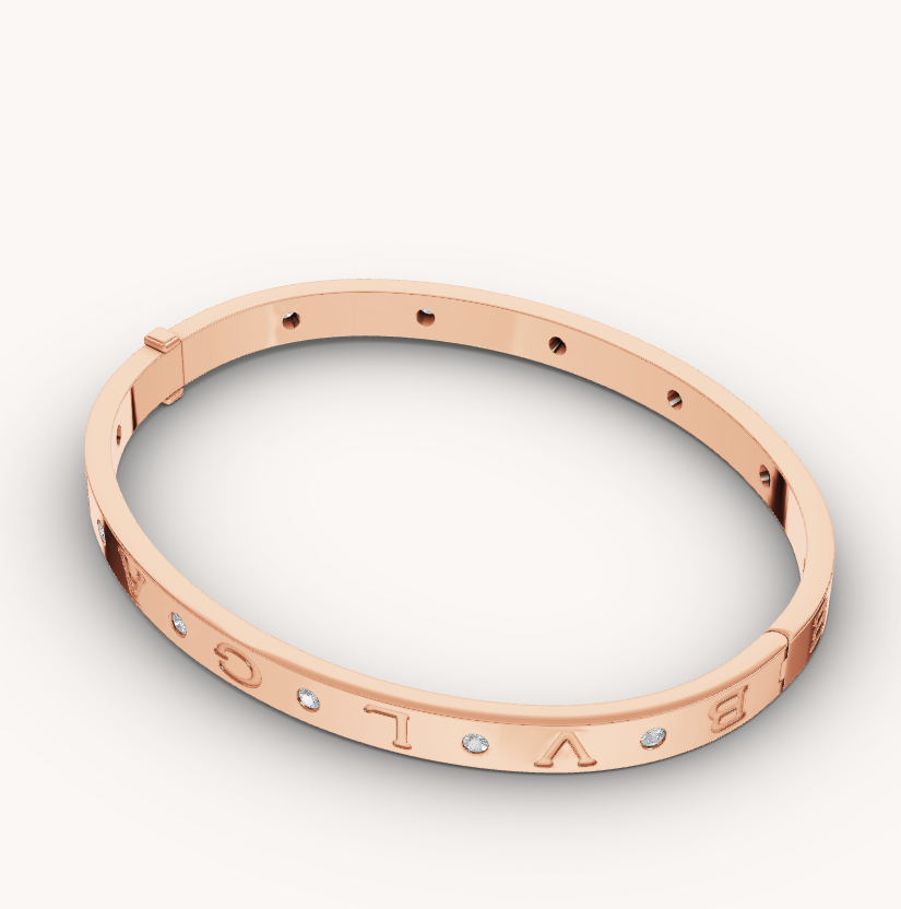 [Resenly Jewelry]ZERO 1 PINK GOLD 12 DIAMONDS BRACELET