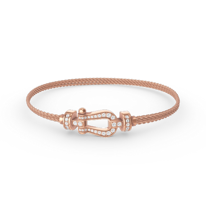 [Resenly Jewelry]FORCE SMALL HORSESHOE  DIAMOND CHAIN ROPE BRACELET