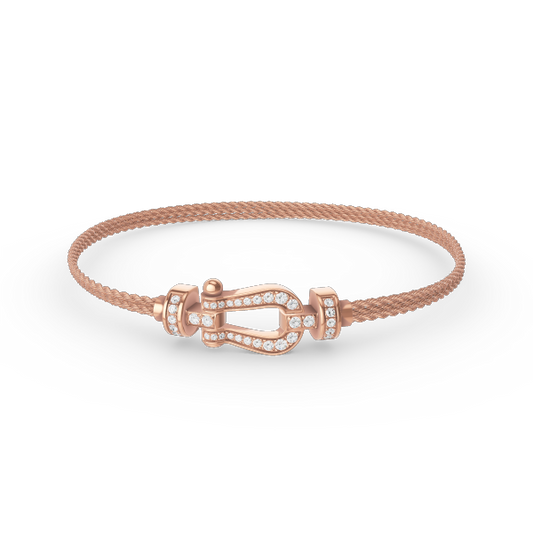 [Resenly Jewelry]FORCE SMALL HORSESHOE  DIAMOND CHAIN ROPE BRACELET