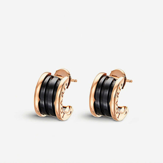 [Resenly Jewelry]ZERO 1 PINK GOLD CERAMIC EARRINGS