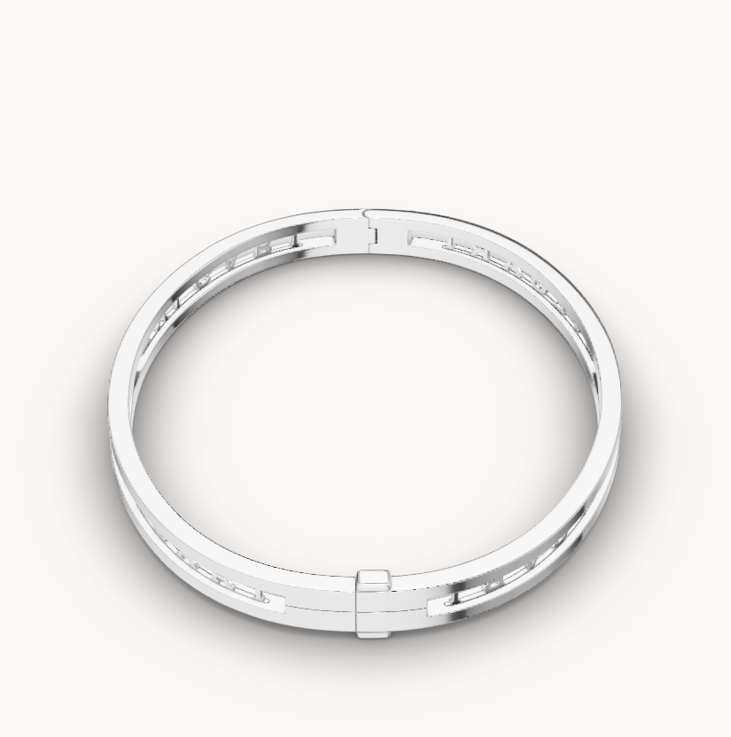 [Resenly Jewelry]ZERO 1 SPIRAL LOGO SILVER BRACELET
