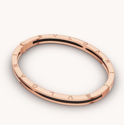 [Resenly Jewelry]ZERO 1 PINK GOLD WITH BLACK CERAMIC BRACELET