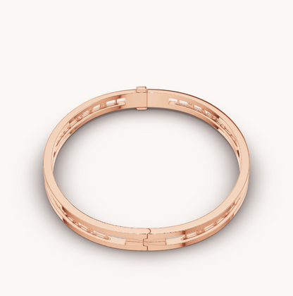 [Resenly Jewelry]ZERO 1 SPIRAL LOGO PINK GOLD BRACELET