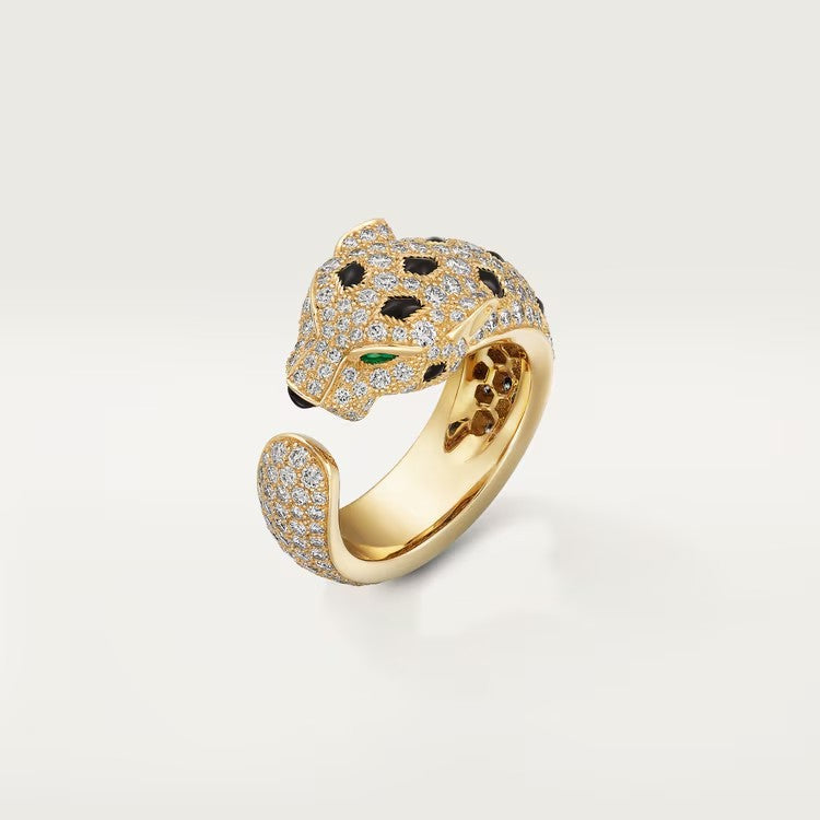 [Resenly Jewelry]PANTHERE SPOTTED FULL DIAMOND MEDIUM RING