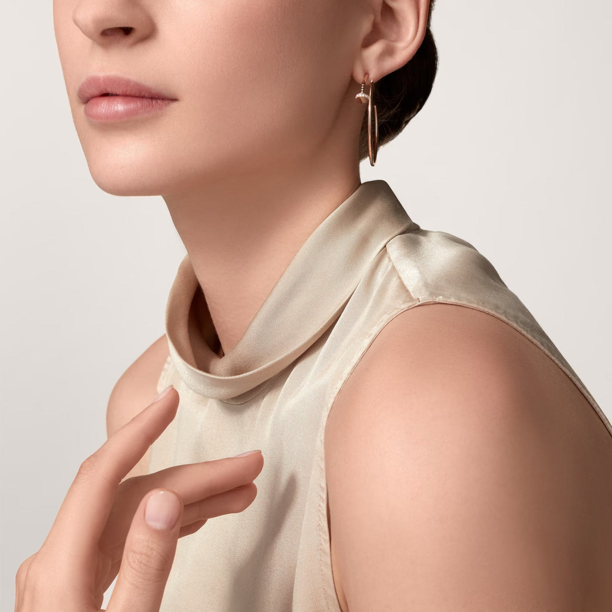 [Resenly Jewelry]JUSTE HALF DIAMOND LARGE EARRINGS