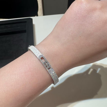 [Resenly Jewelry]Move Noa Ciselé half pavé bangle