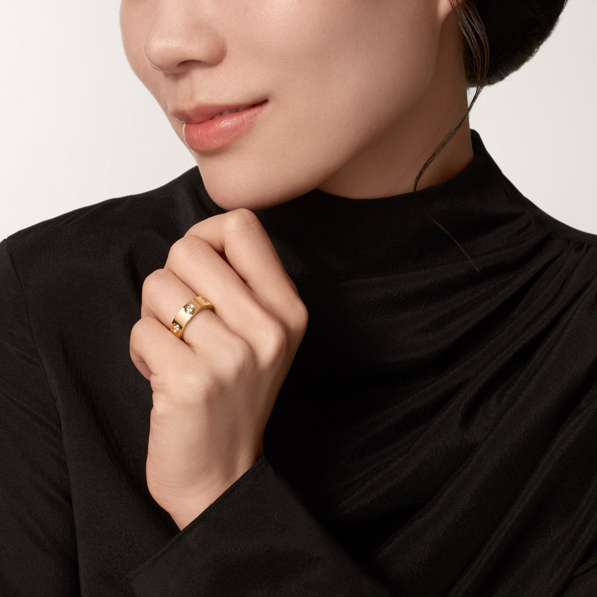 [Resenly Jewelry]LOVE 5.5MM 6 DIAMOND RING