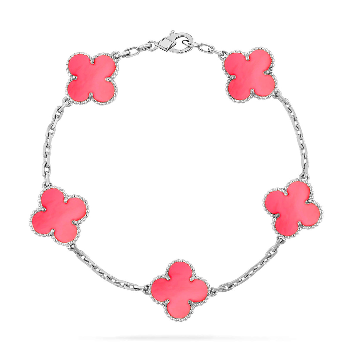 [Resenly Jewelry] クローバー 5モチーフ ピンクMOP ブレスレットコレクション