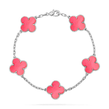 [Resenly Jewelry] クローバー 5モチーフ ピンクMOP ブレスレットコレクション