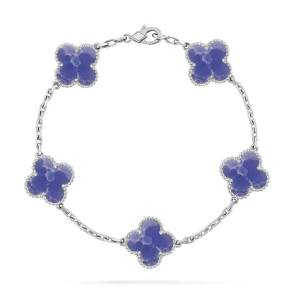 [Resenly Jewelry]CLOVER 5 MOTIF BLUE VEINS BRACELET COLLECTION