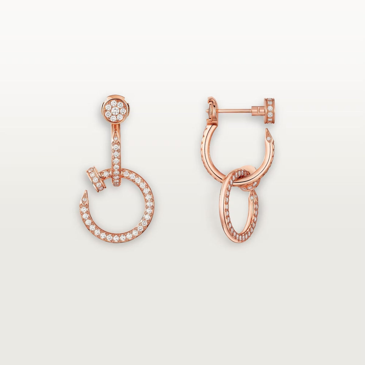 [Resenly Jewelry]JUSTE FULL DIAMOND DOUBLE EARRINGS