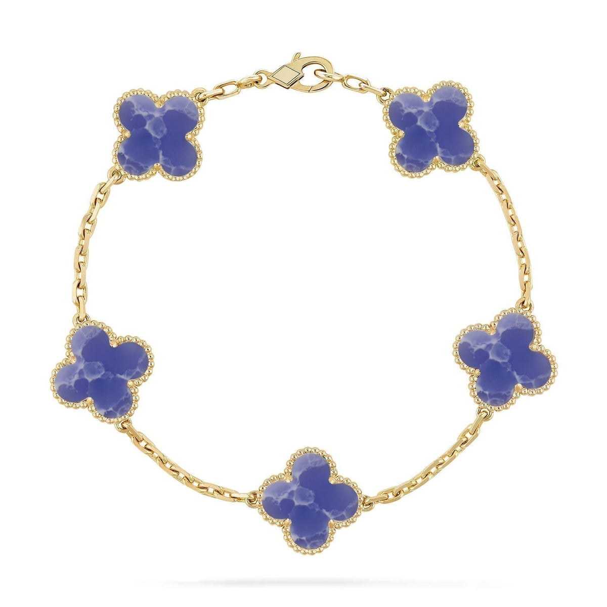 [Resenly Jewelry]CLOVER 5 MOTIF BLUE VEINS BRACELET COLLECTION