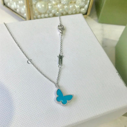 [Resenly Jewelry]バタフライ ターコイズ バタフライ ブレスレット シルバー
