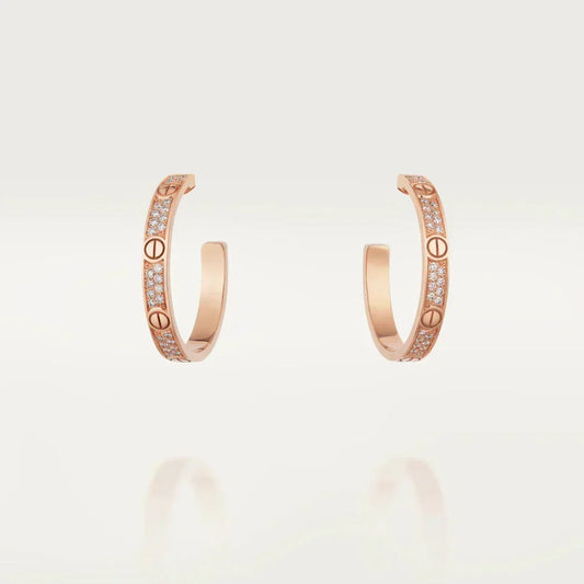 [Resenly Jewelry]LOVE イヤリング 3.6mm ダイヤモンドパヴェ