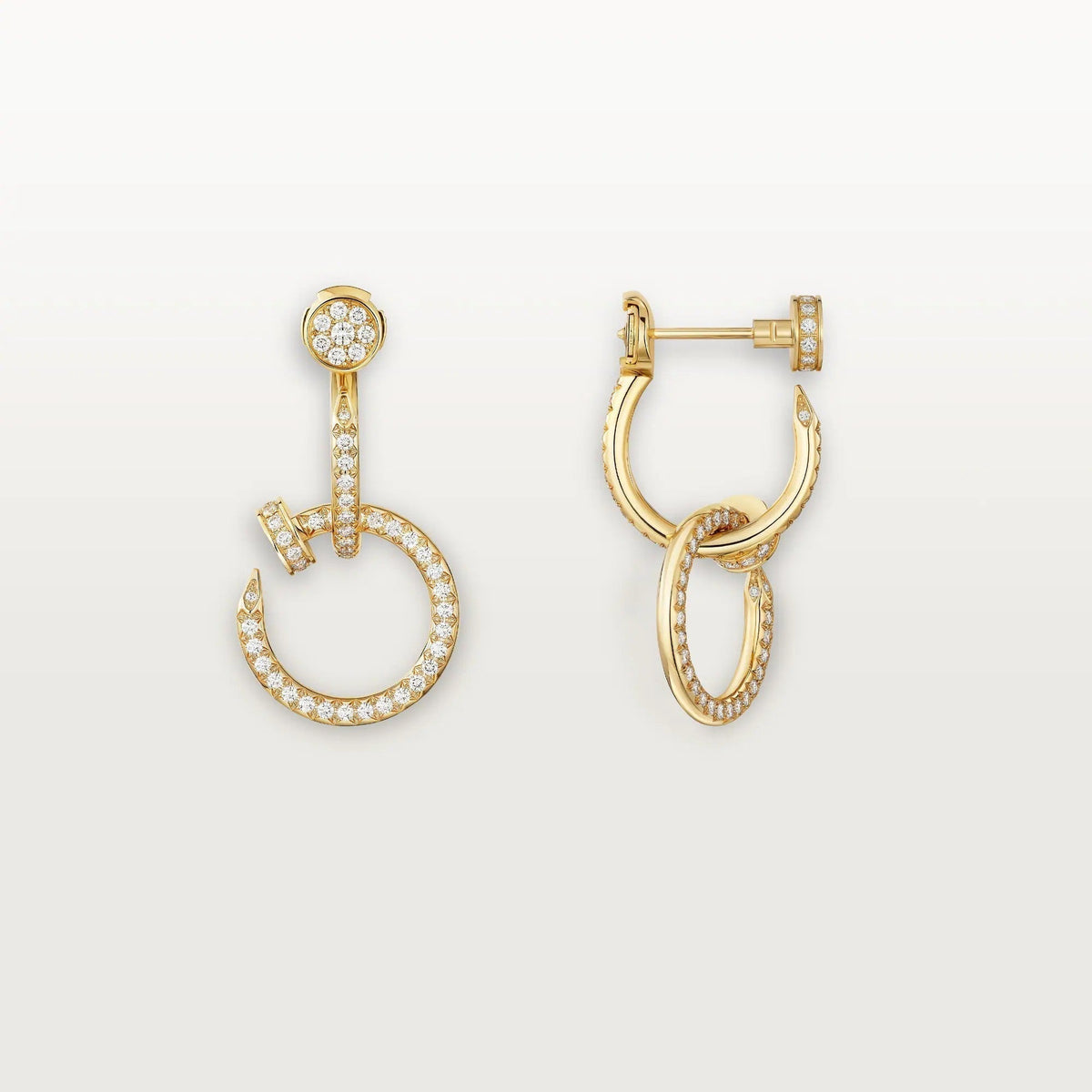 [Resenly Jewelry]JUSTE FULL DIAMOND DOUBLE EARRINGS